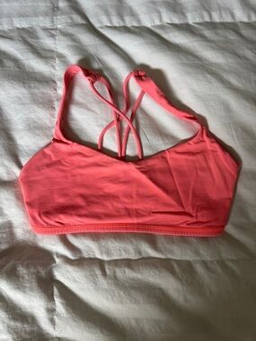 lululemon athletica Hot Coral Strappy Sports Bra